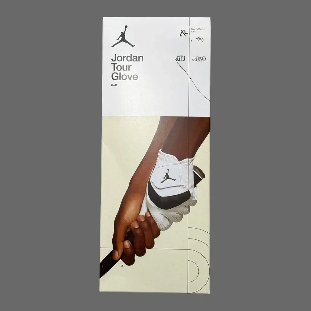 Jordan Tour Golf Glove White Black Left Hand XL NWT